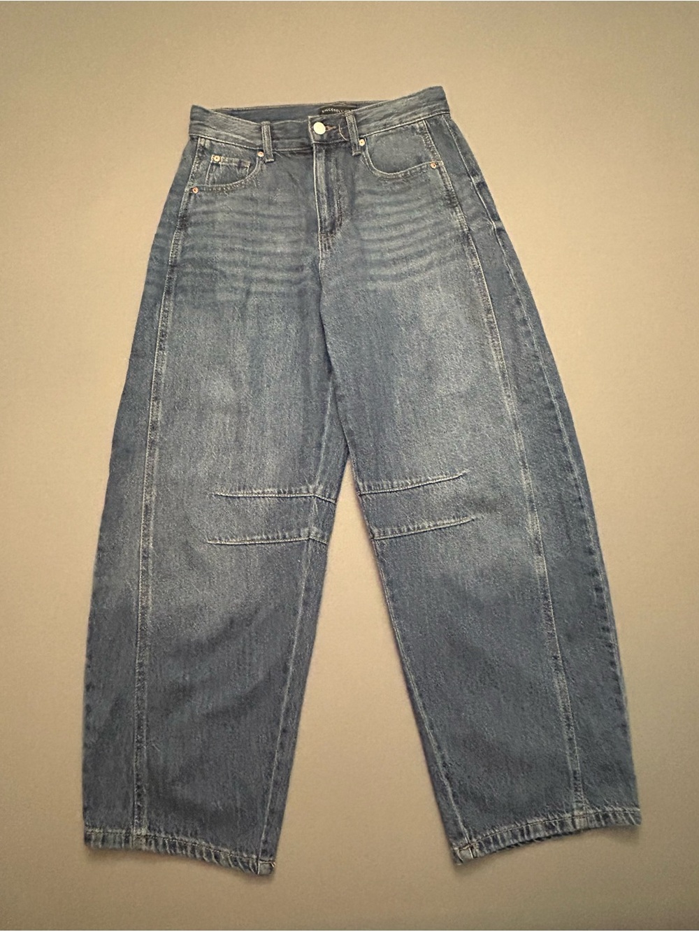 Classic High-Waist Barrel Wide Leg Jeans in Blue - Sincerly Jules